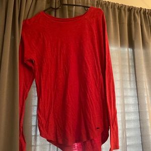 thin red long sleeve